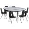Flash Furniture 47.5 W, 76 L, 30.25 H, Chrome, Laminate, Particleboard, Plastic, Steel XU-GRP-16CH-A3048CON-48-GY-T-A-GG - alternate 9